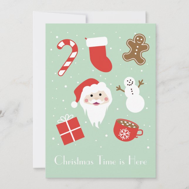 Christmas Time is Here Holiday Card (Front)