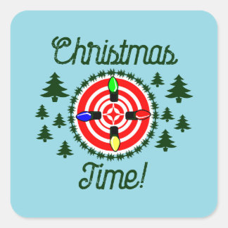 Christmas Time Lights on point! Square Sticker