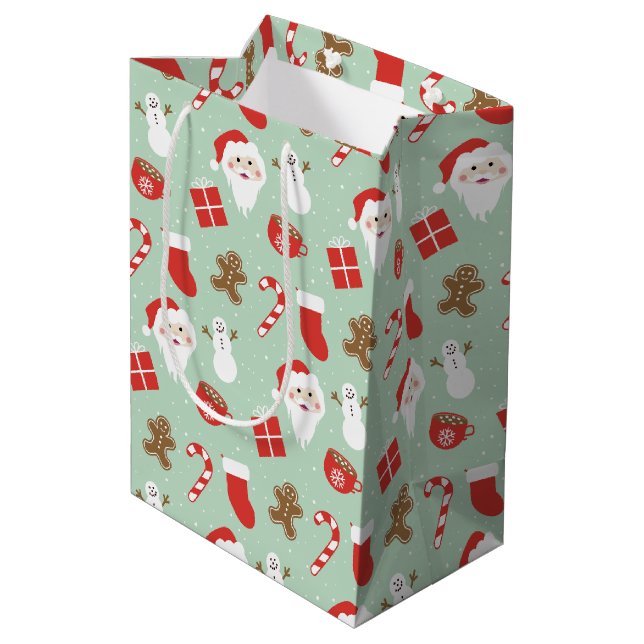 Christmas Time   Medium Gift Bag (Back Angled)