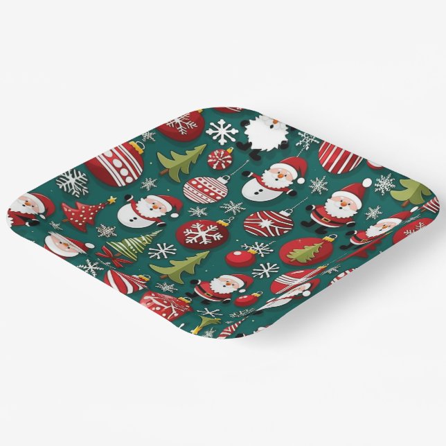Christmas Time Paper Plate (Angled)
