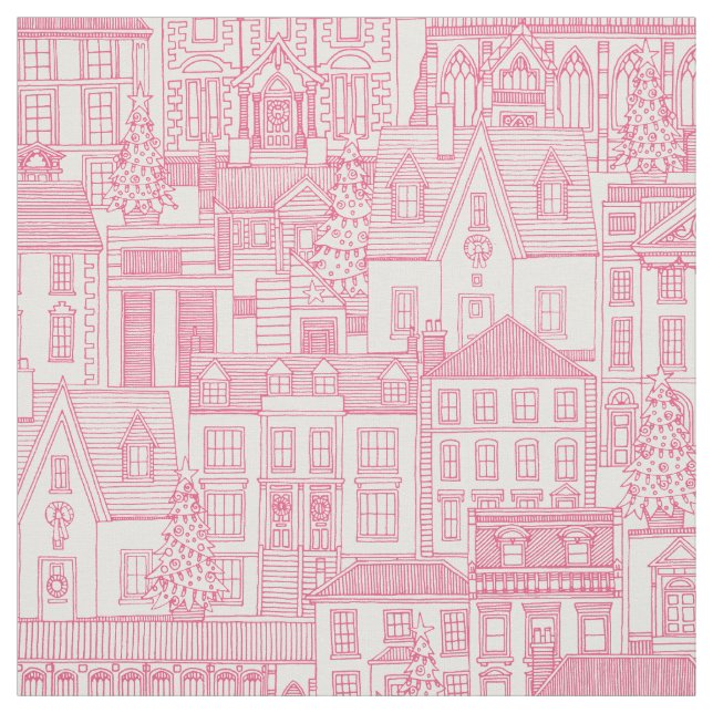 christmas time pink pearl fabric (Swatch)