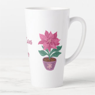Christmas time Poinsettia in flower pot Mug