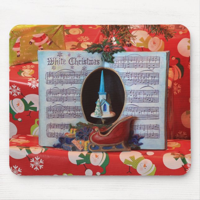 Christmas Time Song Book closeup Mouse Pad (Front)