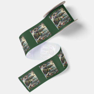 Christmas Time with the Garden Gnomes 1 Satin Ribbon