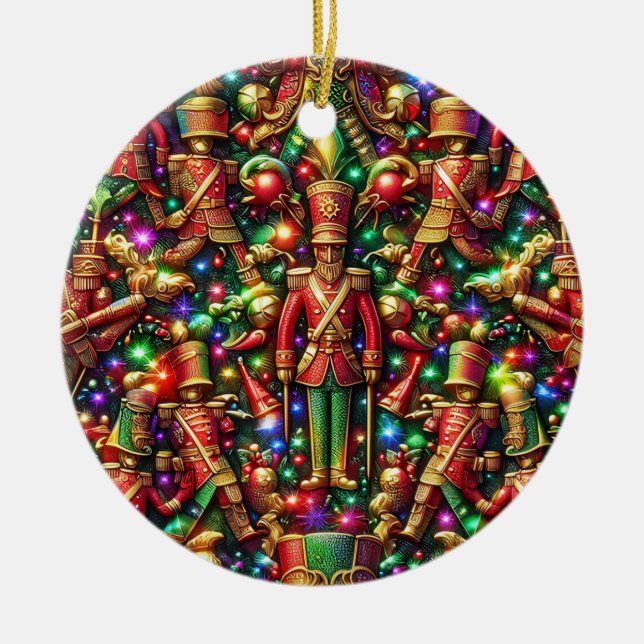 CHRISTMAS ~ Tin Soldiers 19th Century ~ Ceramic Ornament (Front)