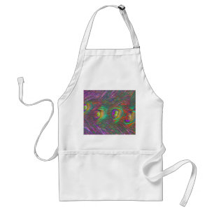Christmas Tinsel Peacock Feathers Apron