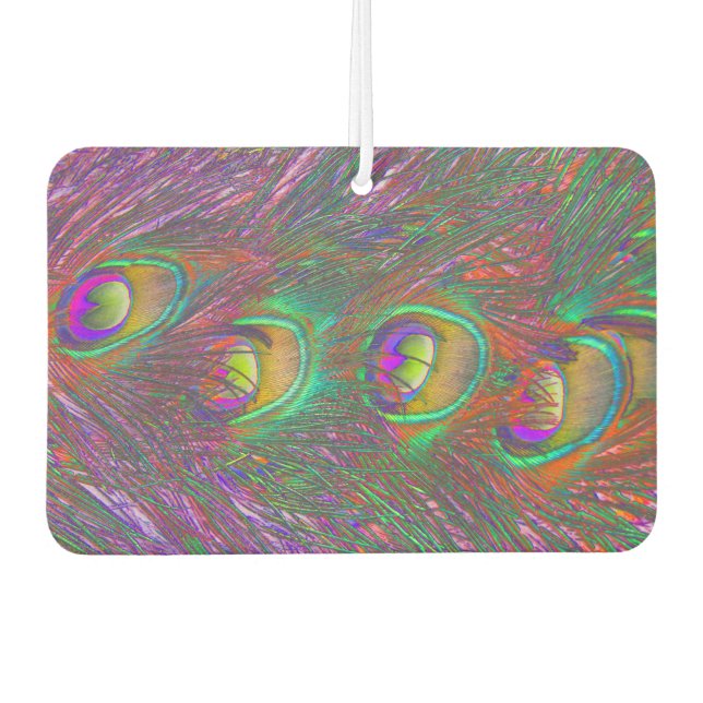 Christmas Tinsel Peacock Feathers Car Air Freshener (Front)