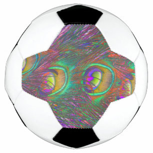 Christmas Tinsel Peacock Feathers Soccer Ball