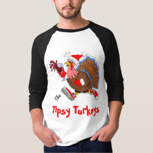 Christmas Tipsy Turkey (Wine) - Post-Run T-Shirt