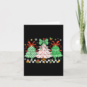 Christmas Tis The Season Coquette Bow Christmas Tr Card