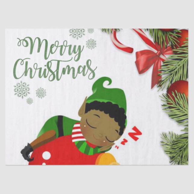 Christmas Tissue Paper, Elf Paper (Front)