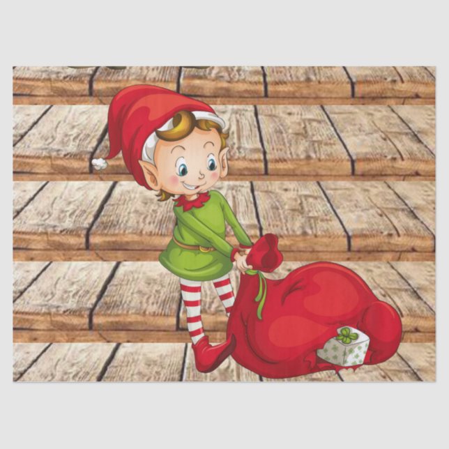 Christmas Tissue Paper, Elf Paper (Front)