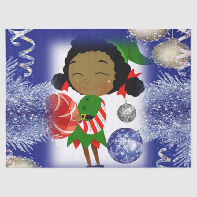 Christmas Tissue Paper, Elf Tissue Paper (Front)
