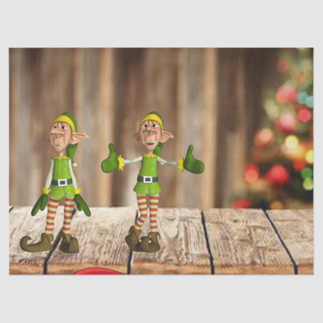Christmas Tissue Paper, Elf Tissue Paper (Front)