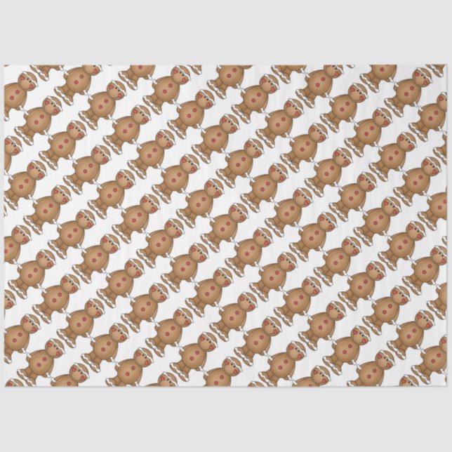 Christmas Tissue Paper/Gingerbread Man Paper (Front)