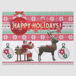 Christmas Tissue Paper, Happy Holidays Tissue Paper