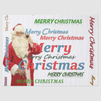 Christmas Tissue Paper, Merry Christmas Santa Paper