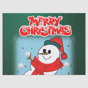 Christmas Tissue Paper, Merry Christmas, Snowman Paper