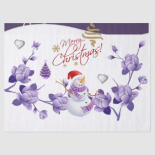 Christmas Tissue Paper, Merry Christmas, Snowman Paper