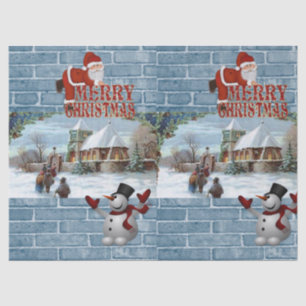 Christmas Tissue Paper, Merry Christmas, Snowman Paper
