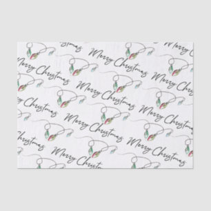 Christmas Tissue Paper Modern String of Lights