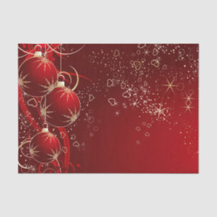 Christmas Tissue Paper/Red Ornaments Paper