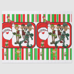Christmas Tissue Paper, Santa, Elf Paper