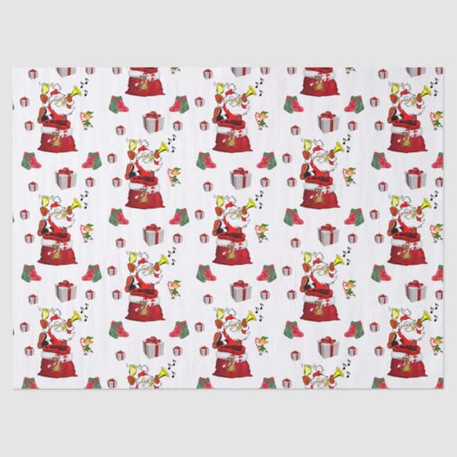 Christmas Tissue Paper, Santa Paper (Front)