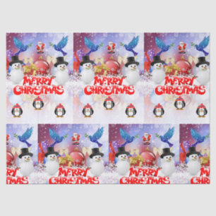 Christmas Tissue Paper, Snowman Paper