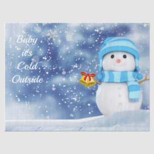 Christmas Tissue Paper, Snowman Paper