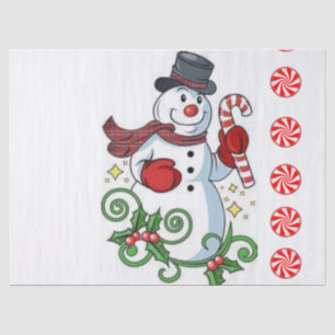 Christmas Tissue Paper, Snowman Paper