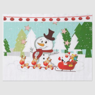 Christmas Tissue Paper, Snowman Paper