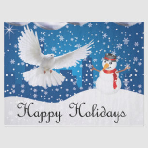 Christmas Tissue Paper, Snowman Paper