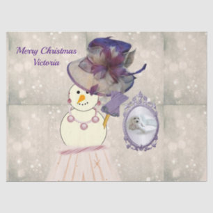 Christmas Tissue Paper, Snowman Paper