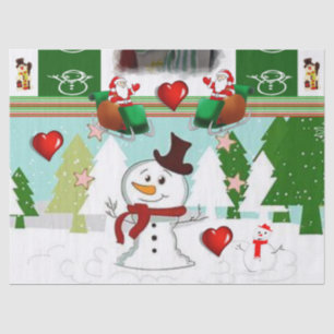 Christmas Tissue Paper, Snowman Paper
