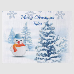 Christmas Tissue Paper, Snowman Paper
