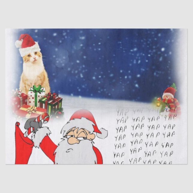Christmas Tissue Paper, Snowman Paper (Front)