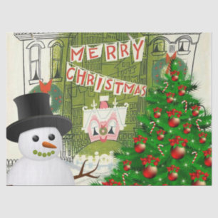 Christmas Tissue Paper, Snowman Paper