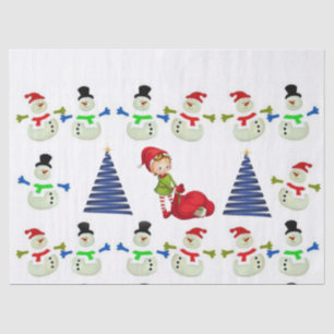 Christmas Tissue Paper, Snowman Paper