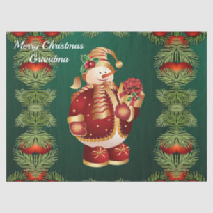 Christmas Tissue Paper, Snowman Paper