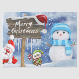 Christmas Tissue Paper, Snowman Paper