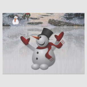 Christmas Tissue Paper, Snowman Paper