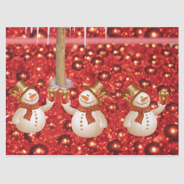 Christmas Tissue Paper, Snowman Tissue Paper (Front)