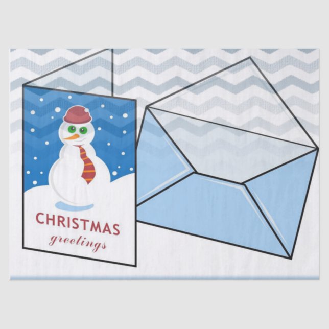 Christmas Tissue Paper, Snowman Tissue Paper (Front)