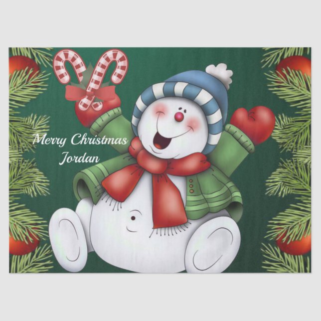 Christmas Tissue Paper, Snowman Tissue Paper (Front)