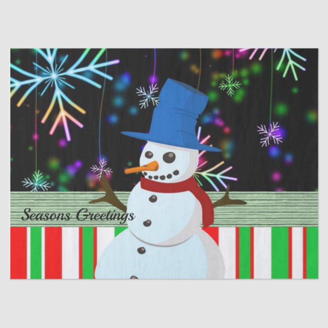 Christmas Tissue Paper, Snowman Tissue Paper (Front)