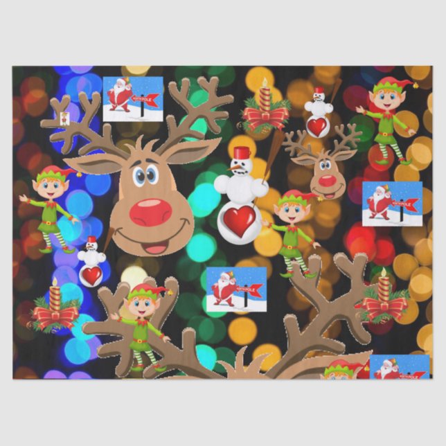 Christmas Tissue Paper, Snowman Tissue Paper (Front)