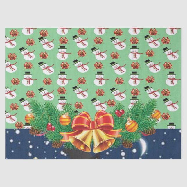 Christmas Tissue Paper, Snowman Tissue Paper (Front)