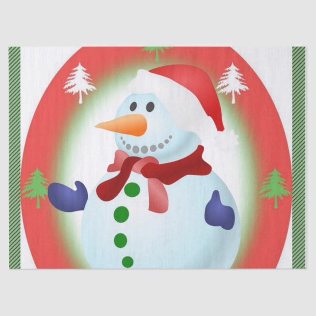 Christmas Tissue Paper, Snowman Tissue Paper (Front)