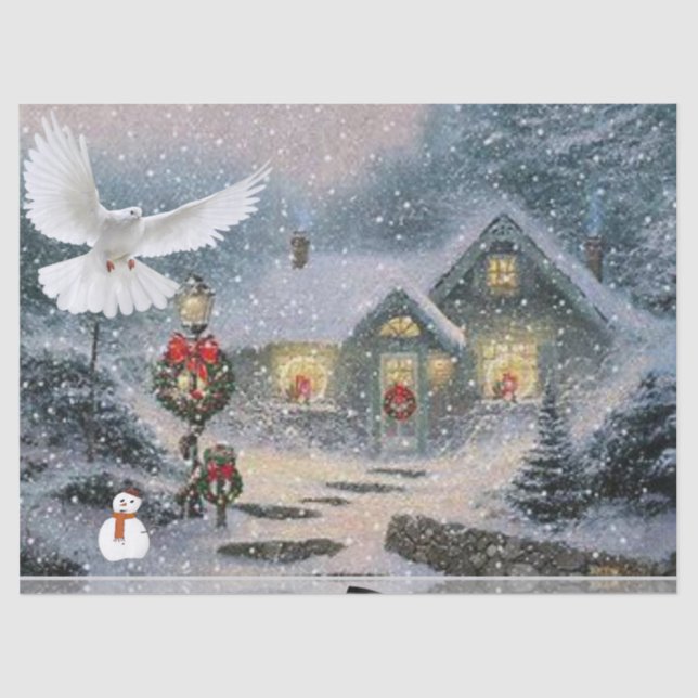 Christmas Tissue Paper, Snowman Tissue Paper (Front)